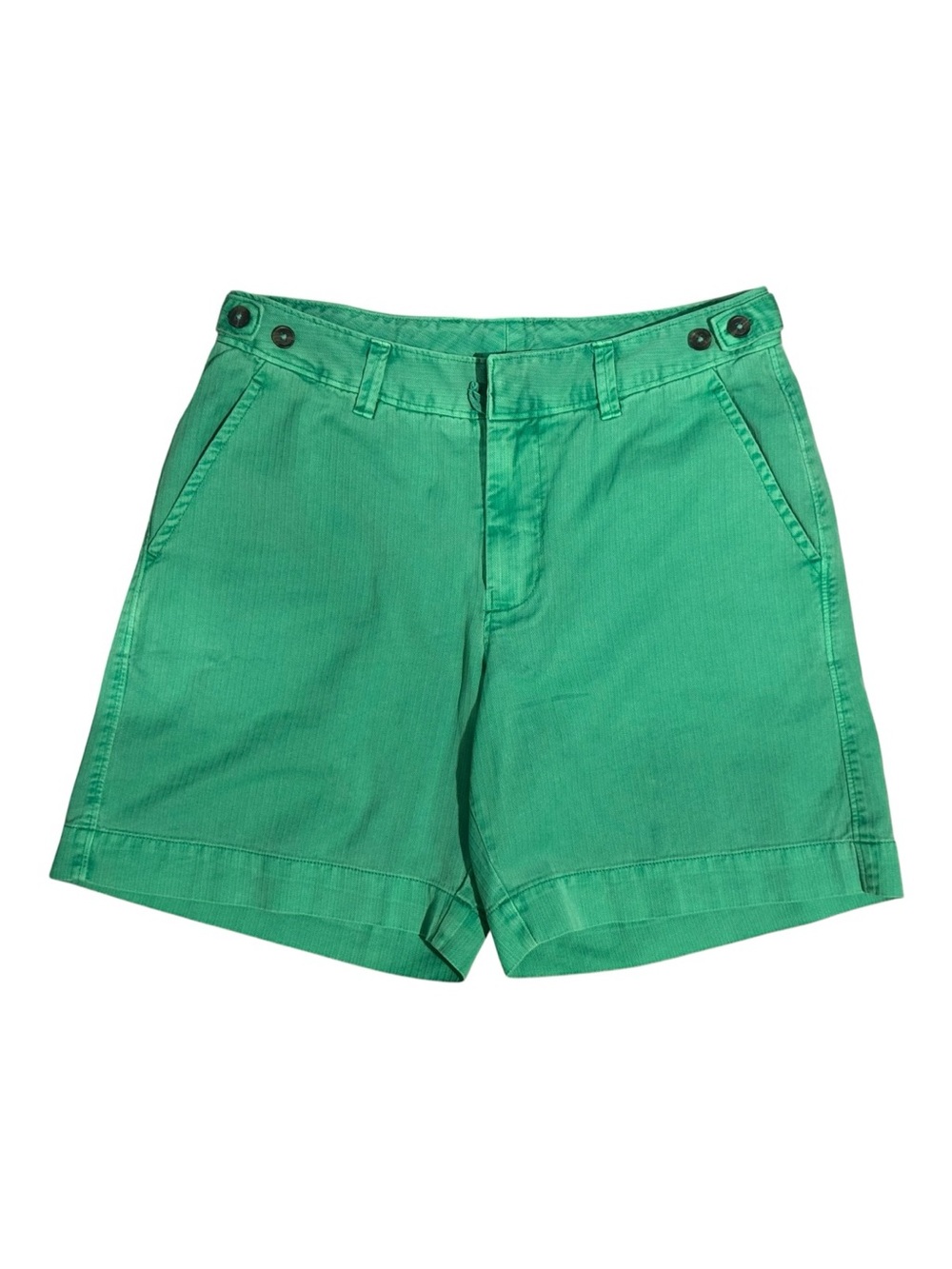 Free People Riverside Bermuda Shorts Green Size 6 New Cotton Summer - Picture 2 of 6